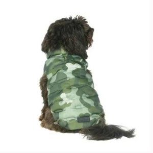 Hotel Doggy Insulated Adventure Fleece Lined Puffer Vest Jacket Camo Large NWOT